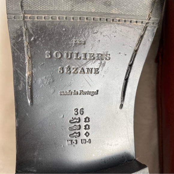 Sezane Vicky Soft Carmel Loafers with Gold Chain Detail | 36 - Picture 10 of 14